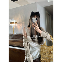 Qian Meixi retro gentle wind lace vest female Korean loose inner tie bottoming shirt 2021 early autumn new