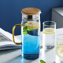 Light luxury glass cold water pot water set Household heat-resistant high temperature large capacity tea cold water bottle Cold plain water cup