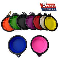 Manufacturer Wholesale Pet Folding Bowl Plastic TPE Puppy Food Outdoor Portable Silicone Dog Bowl Portable Dog Basin