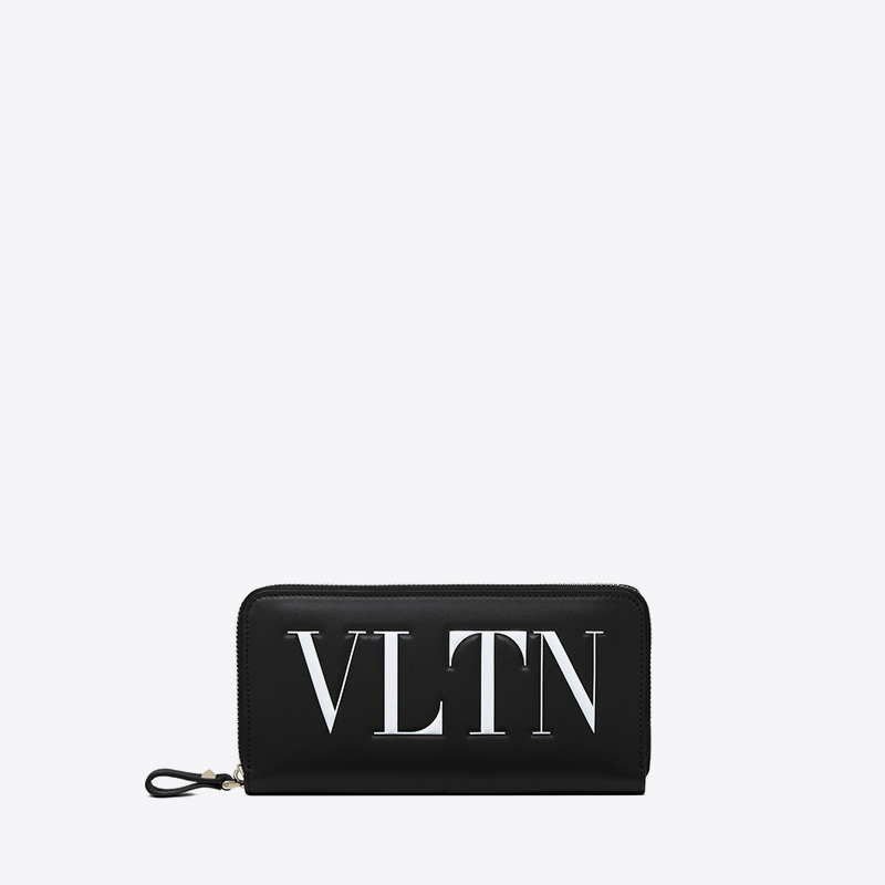 VALENTINO GARAVANI/Warren Tino Classic Lady VLTN Zipper Wallet Black