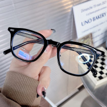 GM black-rimmed glasses female myopia Korean version of tide makeup artifact anti-blue radiation anti-radiation eyes male small frame can be equipped with degrees