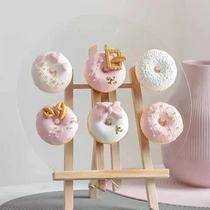 Wrought iron donut display rack cake shop decoration props European wedding dessert table ornaments