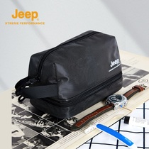 Jeep Jeep wash bag mens business business waterproof dry and wet separation portable large capacity travel cosmetic bag storage bag