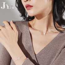 JYA jewelry S925 silver little Daisy set season small chrysanthemum necklace fashion youth girl little Daisy bracelet