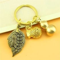 Guofeng keychain Mens high-end multi-functional girls personality creative small gourd pendant jewelry retro key chain