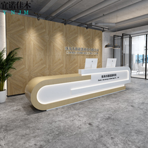 Company paint front desk reception desk office front desk modern simple cashier counter consulting service bar table customization