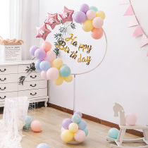 Babys first birthday decorations Girl table floating balloon column bracket landing childrens party scene layout