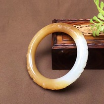 Liangyu Qiyuan seed material natural Hetian jade live sheep fat white bracelet pendant pendant bracelet live special shot