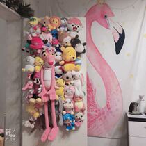 ins Net Red love doll wall fixed plush toy storage rack grid photo wall doll shelf
