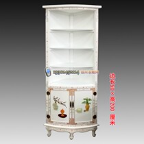  Yangzhou Lacquerware Neoclassical lacquer art Home decoration furniture custom bone stone inlaid Bogu vase Triangle decorative cabinet