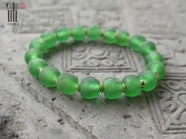 African light green glazed ancient bead bracelet