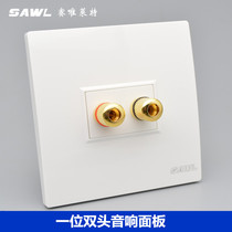 Type 86 dual head surround stereo speaker panel audio-visual multimedia One sound speaker speaker speaker wall socket