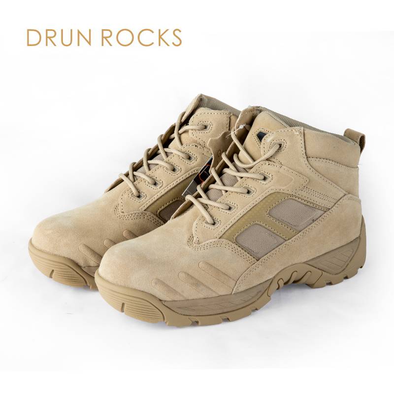 Tie Xuejun's Spike-proof Training Boots, Real Leather Special Combat Boots, Outdoor Combat Shoes, Men's Desert Boots