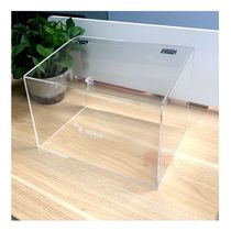 Custom transparent acrylic display box animation hand building block blind box model Street View dust cover with lock storage box