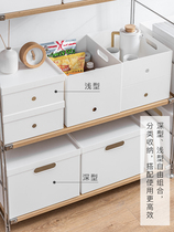 Square right angle storage box household kitchen debris plastic finishing box cabinet storage artifact can be superimposed storage box