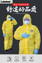 Lakeland Kemax 1 waterproof and anti-acid and alkali splash anti-chemical clothing one-piece dustproof clothing spray paint pesticide protective clothing