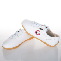 Teacher Gu Tai Chi shoes soft cowhide leather cowhide leather kung fu practice shoes martial arts shoes give Tai Chi socks a pair