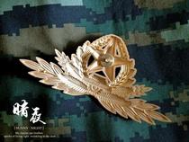 14 golden large winged instrument of honor guard metal large hat emblems