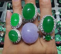 Burmese Jade A goods Cuicui Yang Green Purple Yellow Red Road road pass egg noodle bracelet pendant live special shot