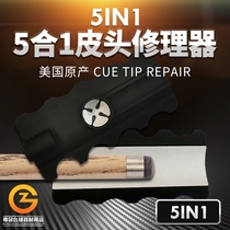 Billiard club leather head grinder Multi-function leather head repair tool Nine-club five-in-one sharpening iron damper acupuncture