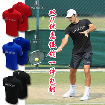 Federer 2018 Wimbledon warm-up Laval Cup short sleeve increase world group European group color 4XL large size womens clothing