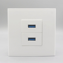 Type 86 two-bit 3 0 version USB mother-to-mother in-in-line panel double Port 3 0USB interface data transmission extension socket