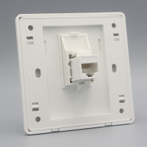 Type 86 single-port six-type network in-line panel Gigabit interface computer network cable socket contains CAT6 pass-through module