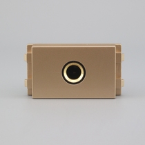 Champagne 128 type microphone welding-free wiring socket module Champagne gold 6 35 microphone microphone socket