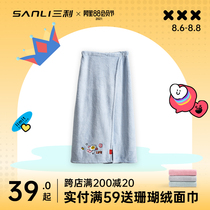 Sanli bath towel womens summer thin section can be worn and wrapped more pure cotton water absorption quick-drying not easy to lose hair household bath skirt