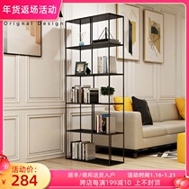Denmark YUJIA Nordic wrought iron bookshelf floor creative living room office study shelf partition bookcase