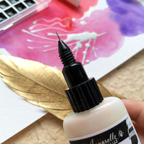 (Dustpile) imported French Shen Nelier fine pen type white glue left white liquid 0 5mm odorless extremely fine