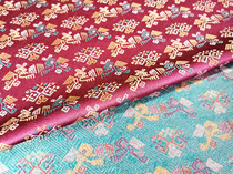 Shuangfeng Chaohua strong brocade pattern silk jacquard fabric unique national characteristic style Xiangguang brocade original