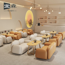 Nordic milk tea shop café cafeteria baking cake shop baking cake shop reception area table and chair combination