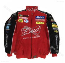 F1 racing clothes Classic European and American street style jacket retro casual personality cotton coat autumn and winter clothes full embroidery