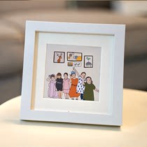 (Zhao A Pang)produced custom picture frame real couple family portrait Wooden photo frame table photo gift