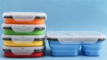  Distribution center outdoor picnic folding lunch box vegetable and fruit box five colors