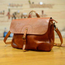 Niu Ye mens cowhide postman bag shoulder messenger bag imported plant-based cowhide briefcase mens handbag