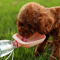 Pet dog accompanying water cup Out of the kettle supplies Outdoor drinking water Cat drinking water Teddy portable water bottle