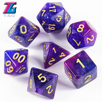 2019 new universe starry sky dice DND running group multi-faceted board game color swing board game accessories game