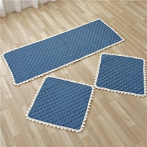 Car seat cushion linen fabric strip single-piece three-piece set without backrest four seasons universal goddess in the rear row of the car