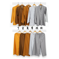 Dust monk clothing summer thin Buddhist clothes short gown Buddhist Abbot men and women monk clothes small gown robes