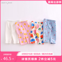 Mark Jenny 2022 Summer clothes new girl comfort elastic slim fit 70% beats bottom pants 220935