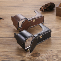 Sony ZVE10 micro single A7C 4 A7R2A7m3 leather protective case for a9 base A6400 6100a65 camera bag