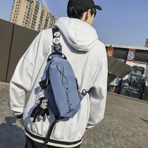 Crossbody bag female niche casual Japanese tooling chest bag all-match waterproof small shoulder bag mens tide brand real fragrance shoulder bag tide