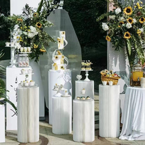 Wedding props new folding cylindrical dessert table display rack ornaments shopping mall window decoration birthday party layout