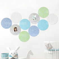 Color felt board round felt wall sticker photo wall cork board non-perforated message board hanging wall vision board wall decoration