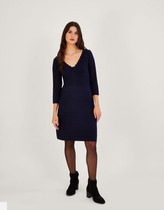 Direct mail UK 2023 new female V - collar minimalist wind knit dress wrap
