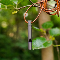 Savage bushcraft outdoor camping pure titanium life-saving whistle Lightweight survival warning whistle High frequency lanyard titanium whistle