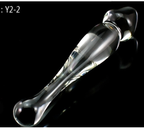YD44 transparent glass male and female posterior anal Pular bead masturbation stick adult sex toys utensils