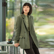 Sowing 2022 Spring New Knitted Jacquard Suit Female BDP1XD0805